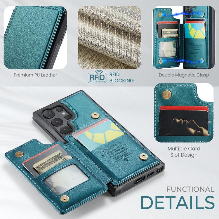 For Samsung Galaxy S25 Ultra 5G CaseMe C22 Card Slots Holder RFID Anti-theft Phone Case