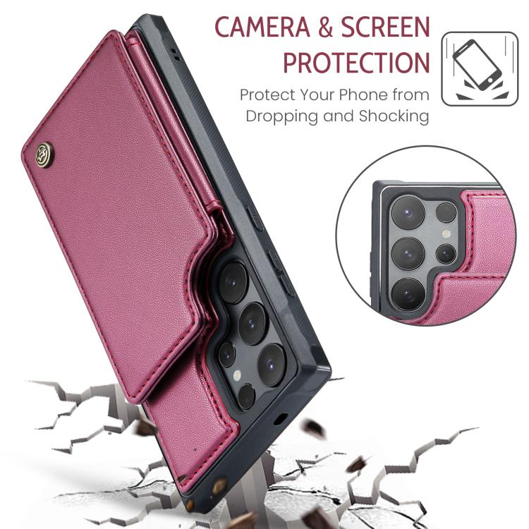For Samsung Galaxy S25 Ultra 5G CaseMe C22 Card Slots Holder RFID Anti-theft Phone Case