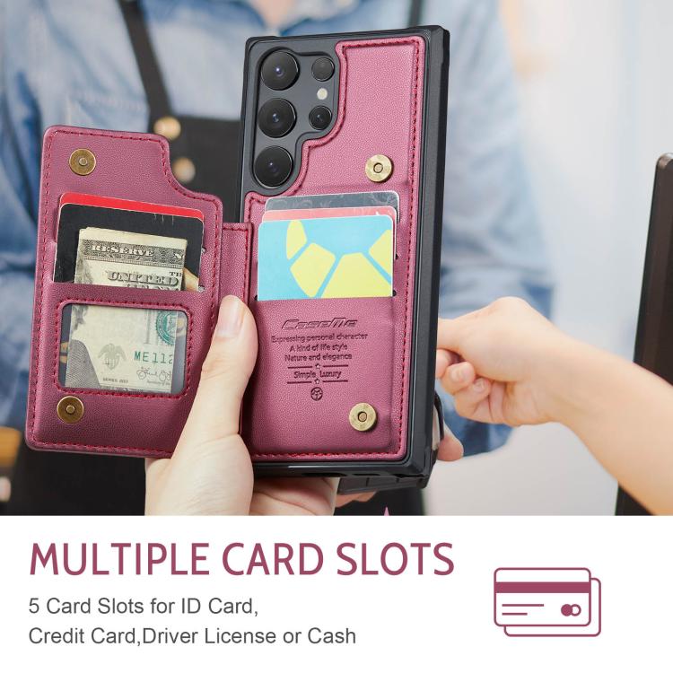 For Samsung Galaxy S25 Ultra 5G CaseMe C22 Card Slots Holder RFID Anti-theft Phone Case