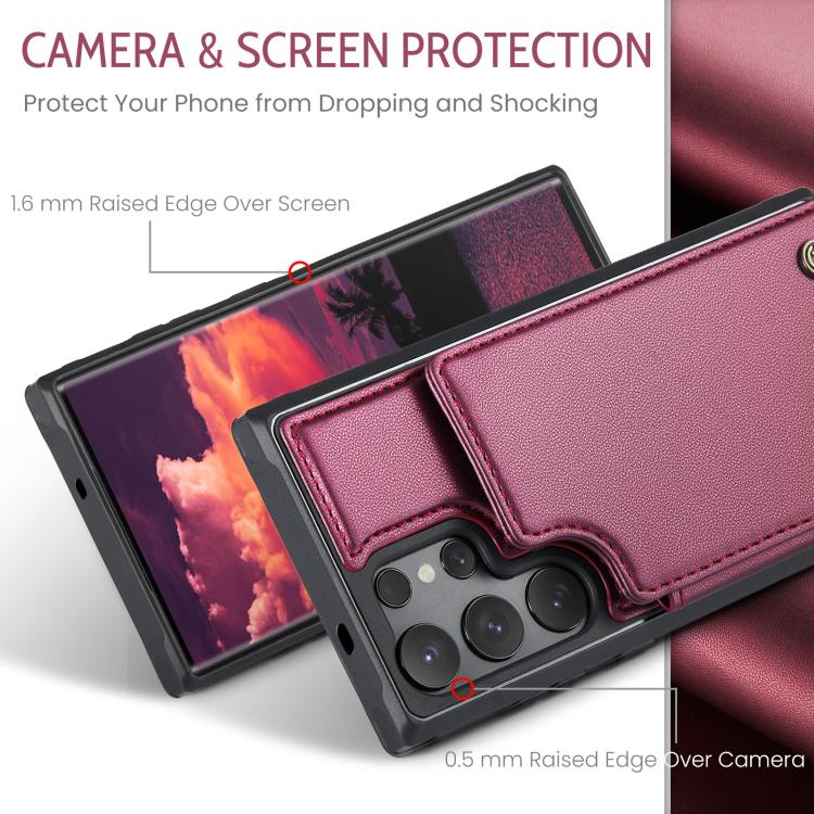 For Samsung Galaxy S25 Ultra 5G CaseMe C22 Card Slots Holder RFID Anti-theft Phone Case