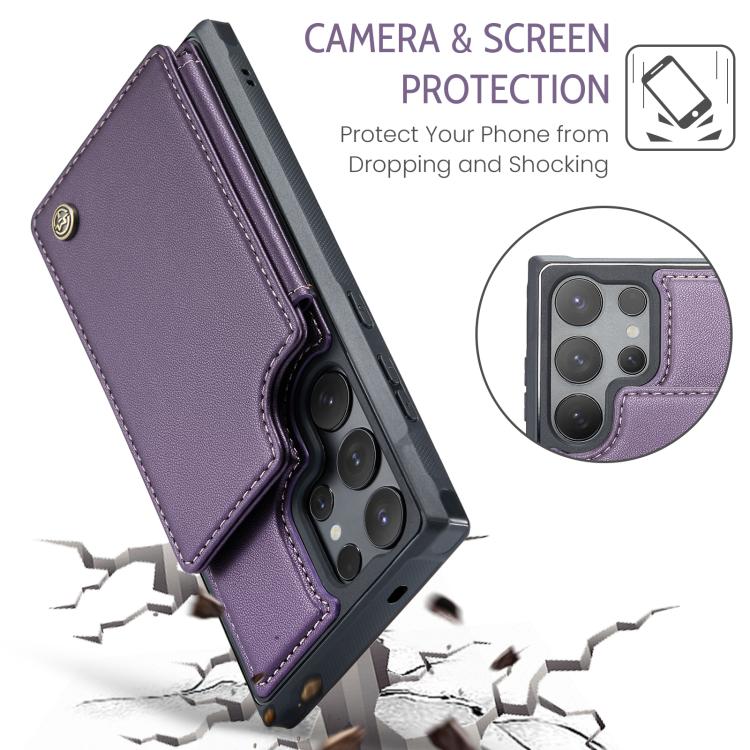 For Samsung Galaxy S25 Ultra 5G CaseMe C22 Card Slots Holder RFID Anti-theft Phone Case