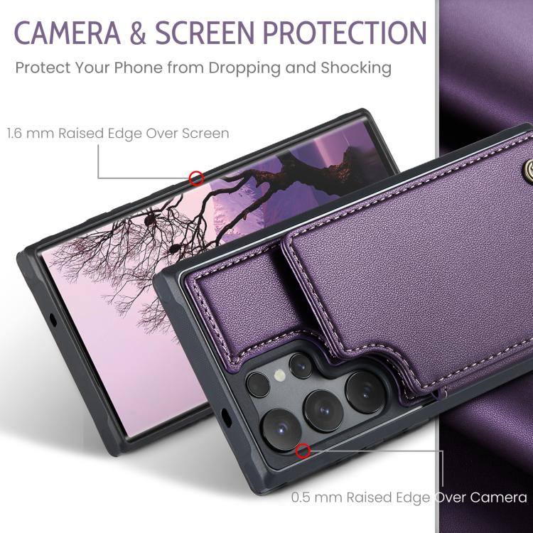 For Samsung Galaxy S25 Ultra 5G CaseMe C22 Card Slots Holder RFID Anti-theft Phone Case