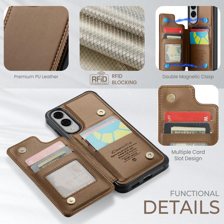 For Samsung Galaxy S25 Edge 5G CaseMe C22 Card Slots Holder RFID Anti-theft Phone Case