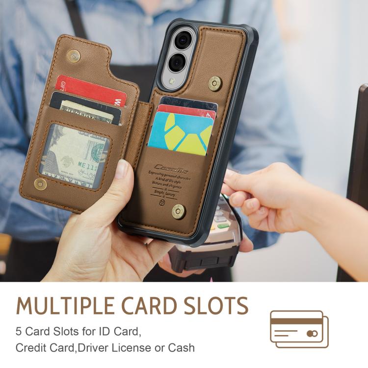 For Samsung Galaxy S25 Edge 5G CaseMe C22 Card Slots Holder RFID Anti-theft Phone Case