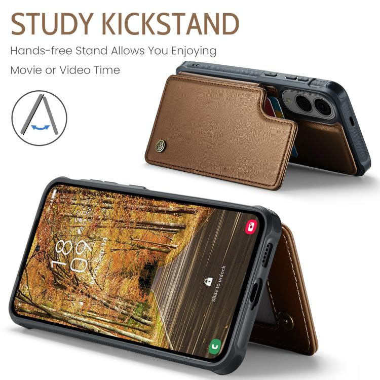 For Samsung Galaxy S25 Edge 5G CaseMe C22 Card Slots Holder RFID Anti-theft Phone Case