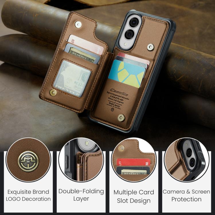 For Samsung Galaxy S25 Edge 5G CaseMe C22 Card Slots Holder RFID Anti-theft Phone Case