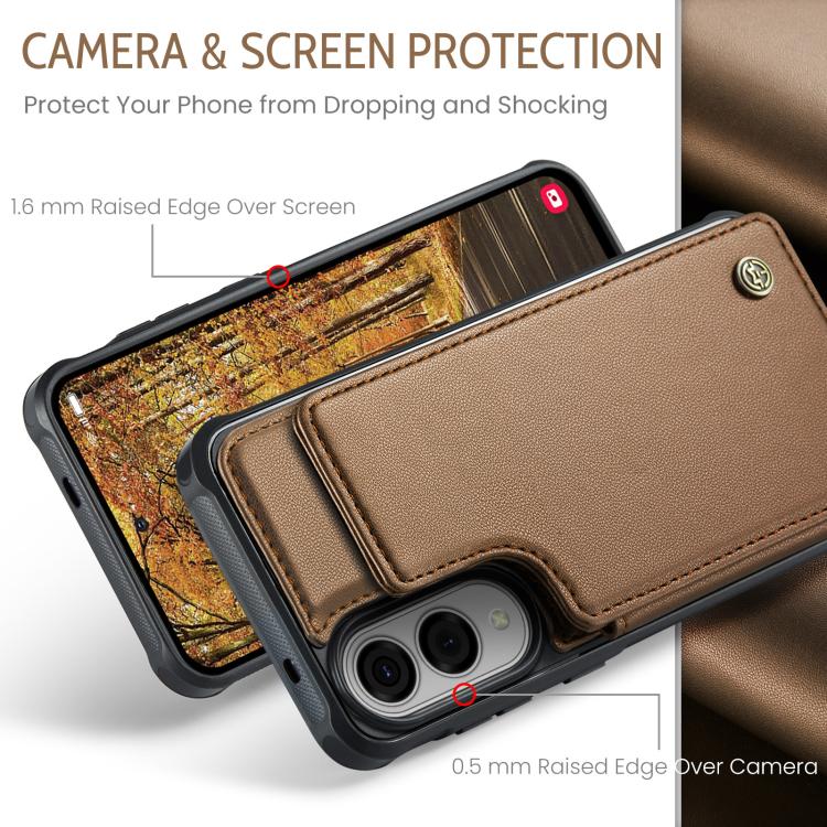 For Samsung Galaxy S25 Edge 5G CaseMe C22 Card Slots Holder RFID Anti-theft Phone Case