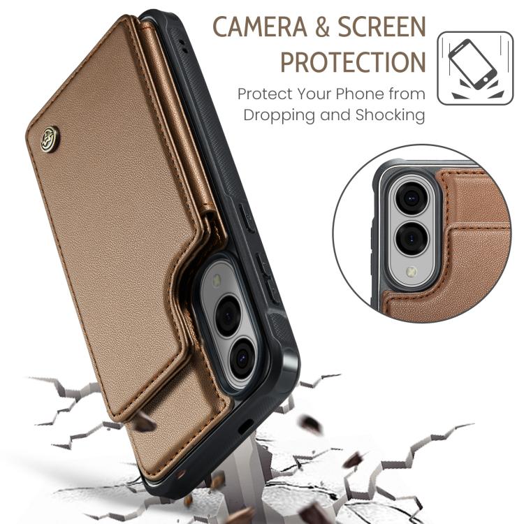 For Samsung Galaxy S25 Edge 5G CaseMe C22 Card Slots Holder RFID Anti-theft Phone Case