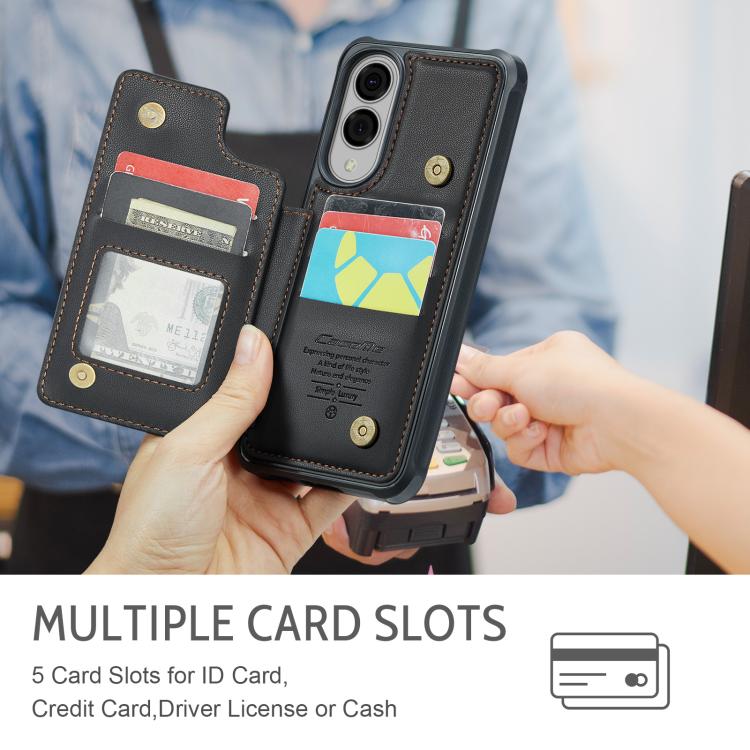 For Samsung Galaxy S25 Edge 5G CaseMe C22 Card Slots Holder RFID Anti-theft Phone Case