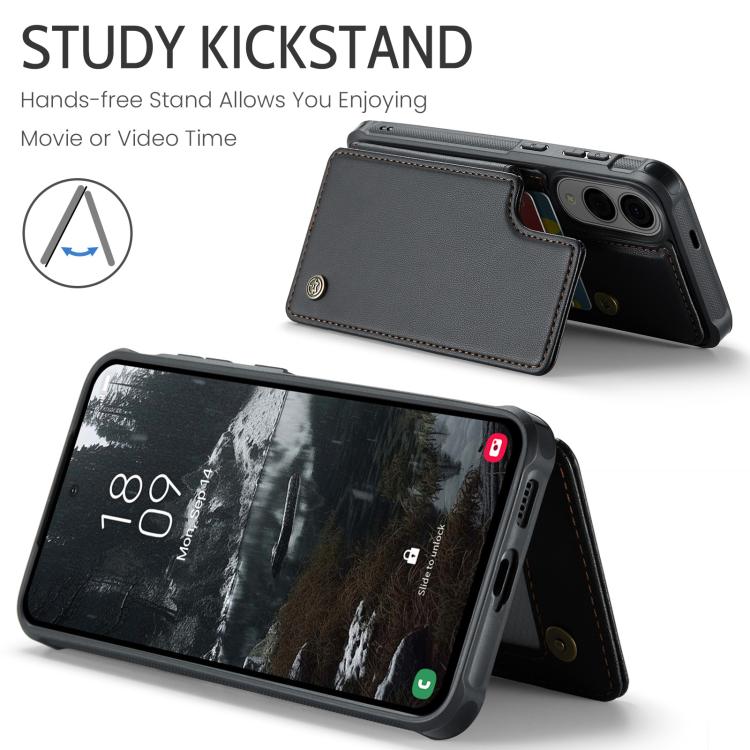For Samsung Galaxy S25 Edge 5G CaseMe C22 Card Slots Holder RFID Anti-theft Phone Case