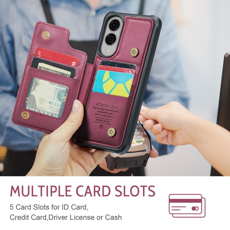 For Samsung Galaxy S25 Edge 5G CaseMe C22 Card Slots Holder RFID Anti-theft Phone Case