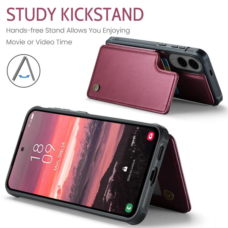 For Samsung Galaxy S25 Edge 5G CaseMe C22 Card Slots Holder RFID Anti-theft Phone Case
