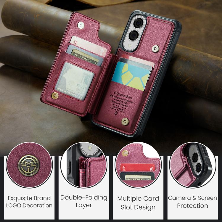 For Samsung Galaxy S25 Edge 5G CaseMe C22 Card Slots Holder RFID Anti-theft Phone Case