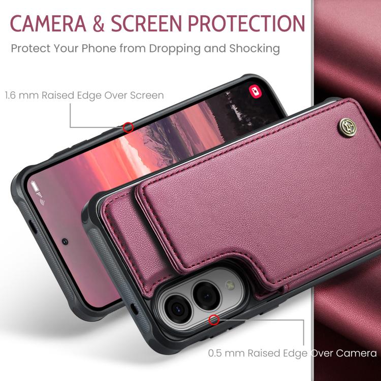 For Samsung Galaxy S25 Edge 5G CaseMe C22 Card Slots Holder RFID Anti-theft Phone Case