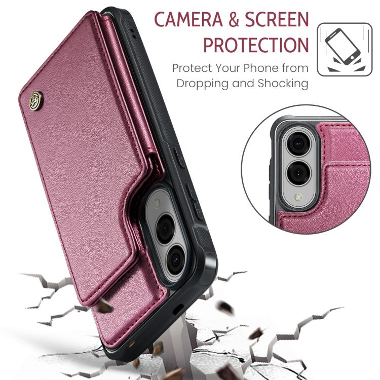 For Samsung Galaxy S25 Edge 5G CaseMe C22 Card Slots Holder RFID Anti-theft Phone Case