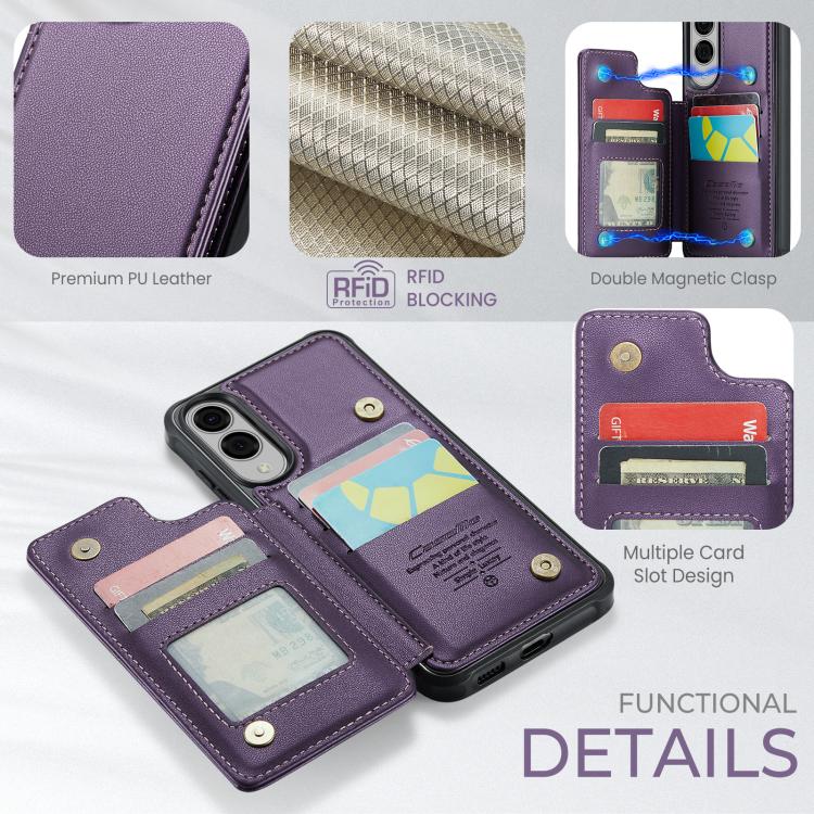 For Samsung Galaxy S25 Edge 5G CaseMe C22 Card Slots Holder RFID Anti-theft Phone Case