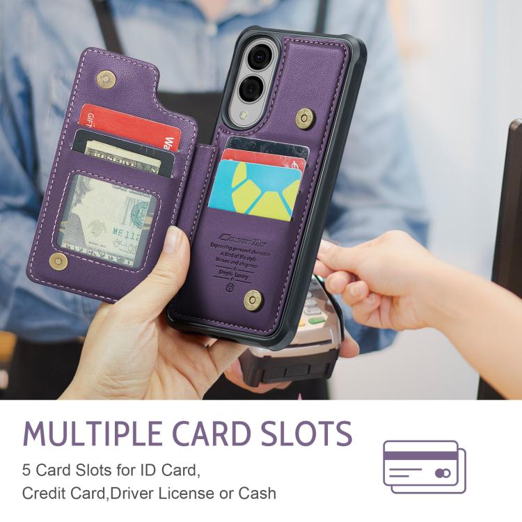 For Samsung Galaxy S25 Edge 5G CaseMe C22 Card Slots Holder RFID Anti-theft Phone Case