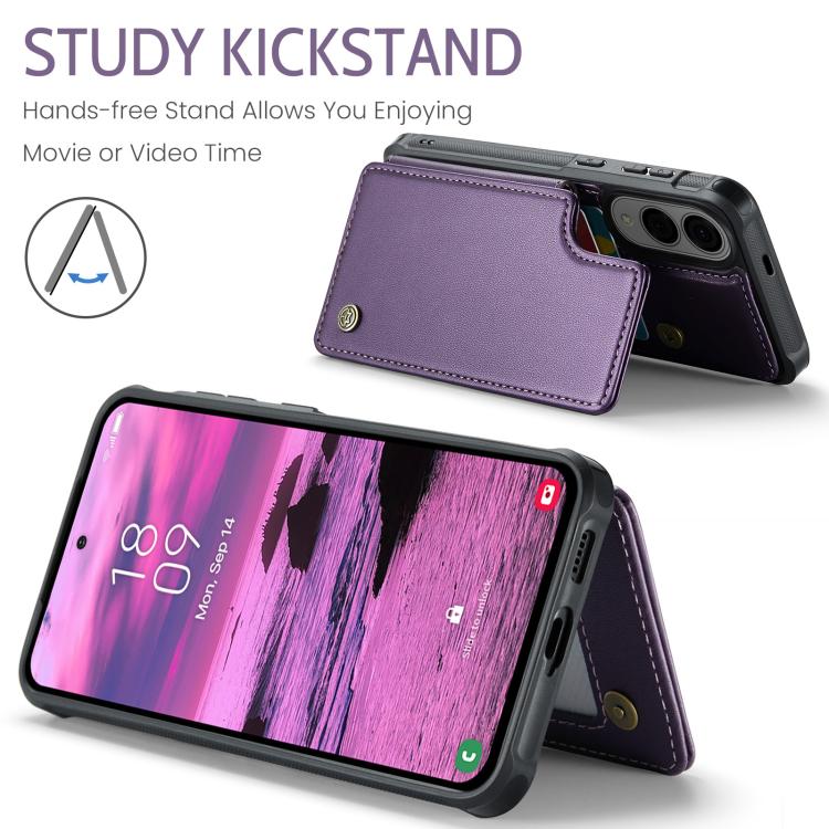For Samsung Galaxy S25 Edge 5G CaseMe C22 Card Slots Holder RFID Anti-theft Phone Case