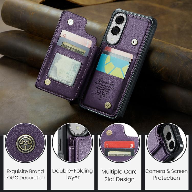 For Samsung Galaxy S25 Edge 5G CaseMe C22 Card Slots Holder RFID Anti-theft Phone Case