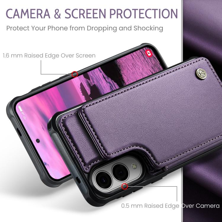 For Samsung Galaxy S25 Edge 5G CaseMe C22 Card Slots Holder RFID Anti-theft Phone Case