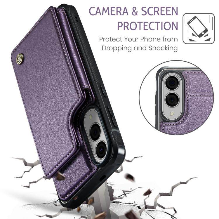 For Samsung Galaxy S25 Edge 5G CaseMe C22 Card Slots Holder RFID Anti-theft Phone Case