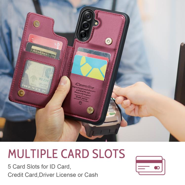 For Samsung Galaxy A36 5G CaseMe C22 Card Slots Holder RFID Anti-theft Phone Case