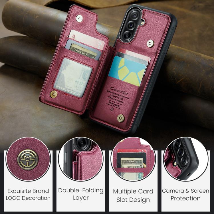 For Samsung Galaxy A36 5G CaseMe C22 Card Slots Holder RFID Anti-theft Phone Case