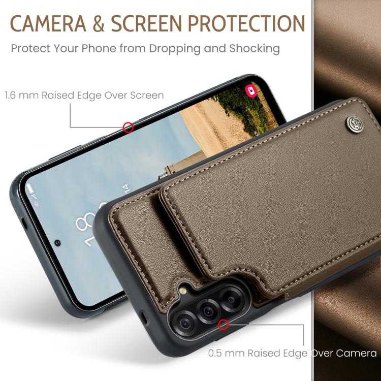 For Samsung Galaxy A56 5G CaseMe C22 Card Slots Holder RFID Anti-theft Phone Case