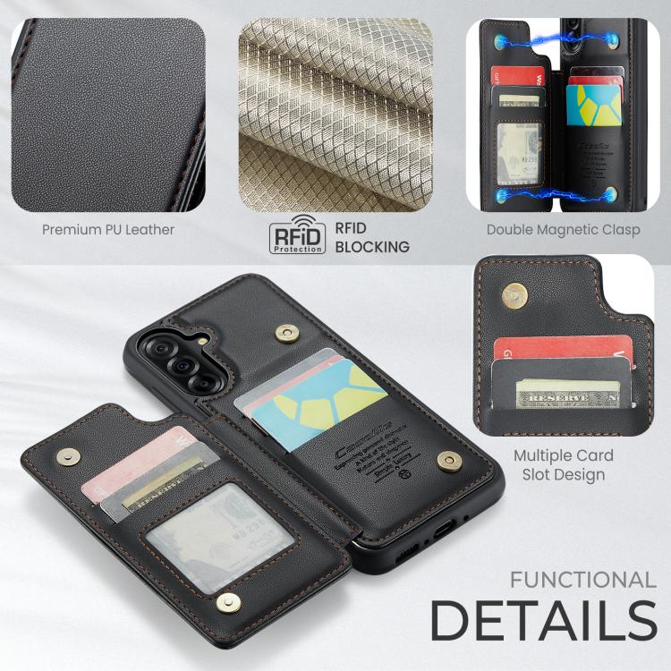 For Samsung Galaxy A56 5G CaseMe C22 Card Slots Holder RFID Anti-theft Phone Case