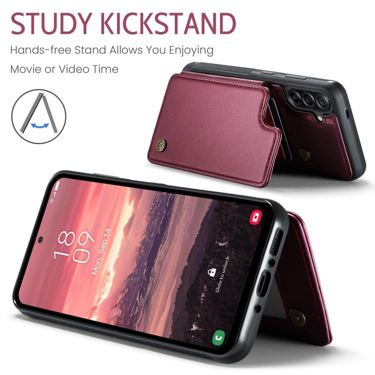 For Samsung Galaxy A56 5G CaseMe C22 Card Slots Holder RFID Anti-theft Phone Case