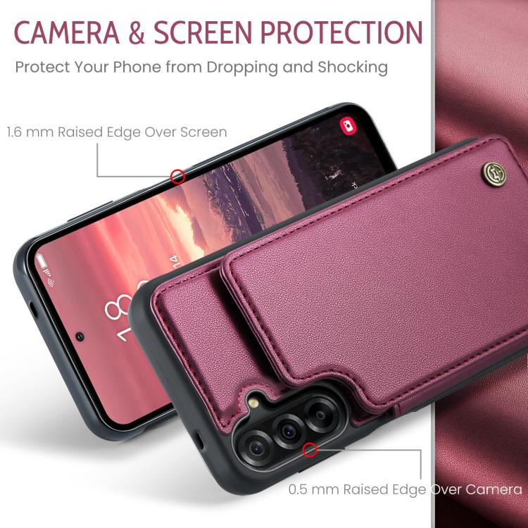 For Samsung Galaxy A56 5G CaseMe C22 Card Slots Holder RFID Anti-theft Phone Case
