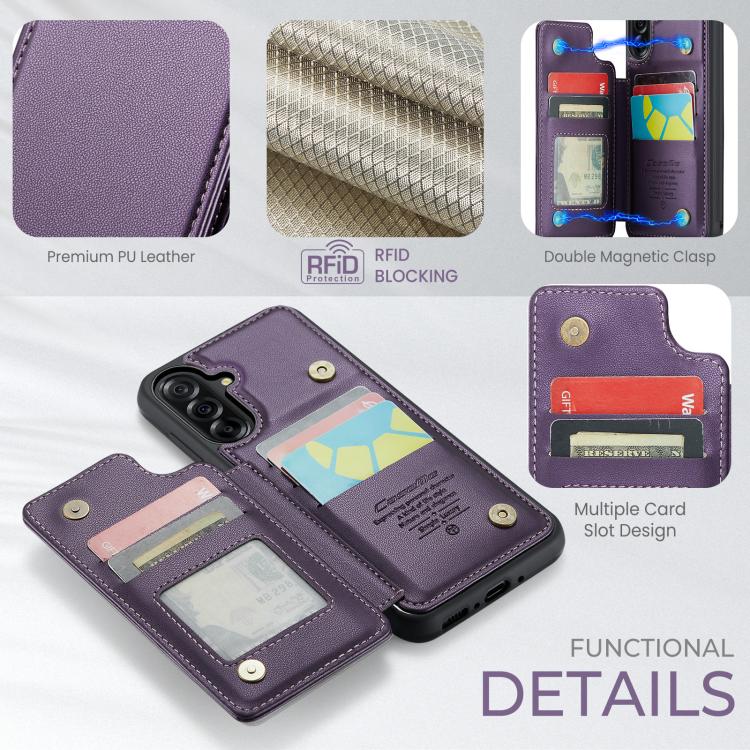 For Samsung Galaxy A56 5G CaseMe C22 Card Slots Holder RFID Anti-theft Phone Case