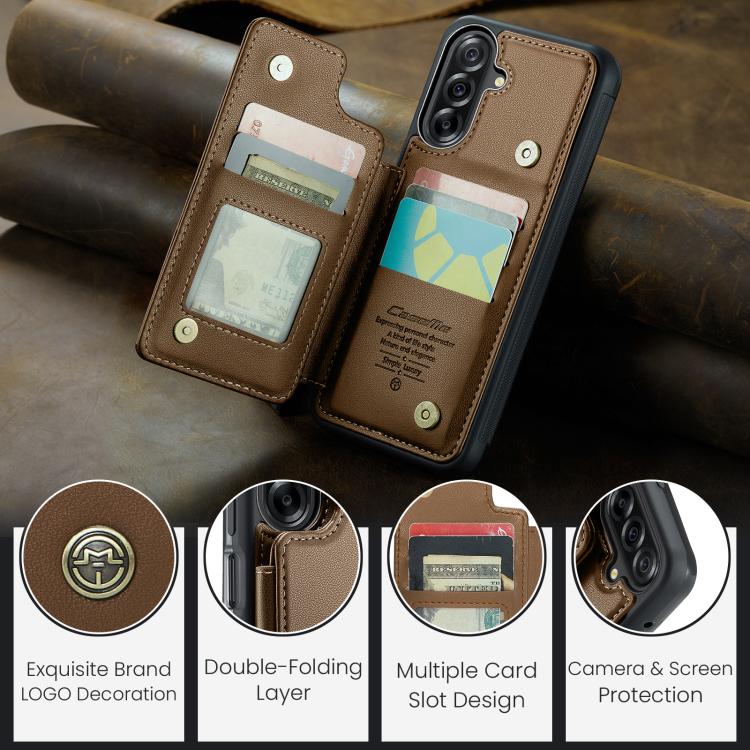 For Samsung Galaxy A17 CaseMe C22 Card Slots Holder RFID Anti-theft Phone Case