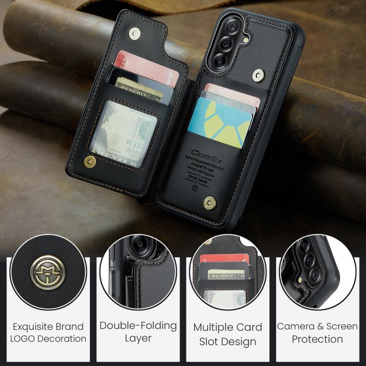 For Samsung Galaxy A17 CaseMe C22 Card Slots Holder RFID Anti-theft Phone Case