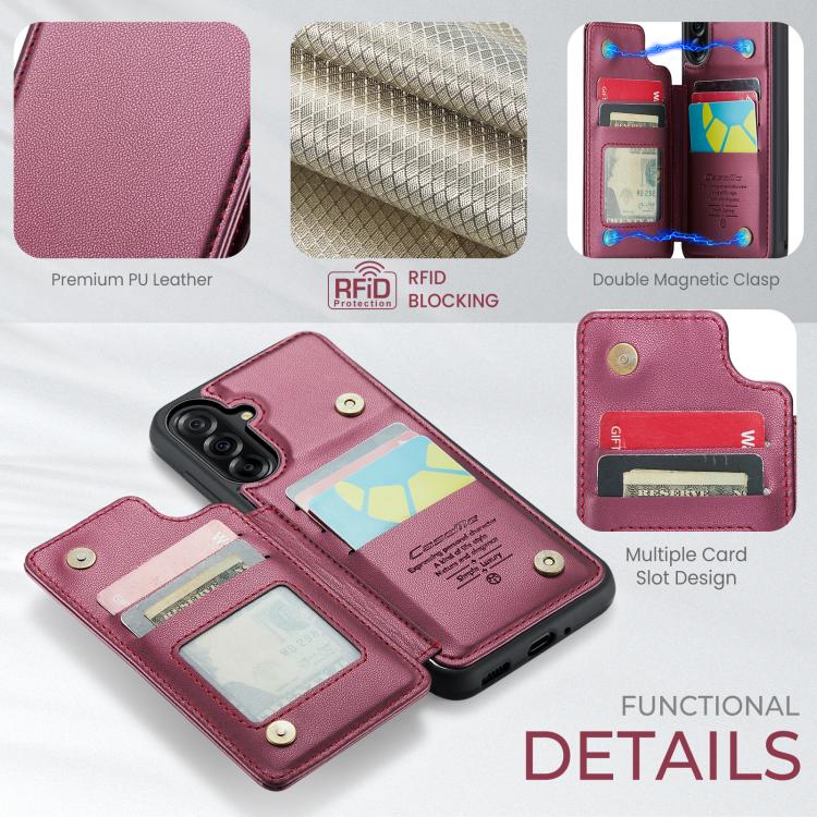 For Samsung Galaxy A17 CaseMe C22 Card Slots Holder RFID Anti-theft Phone Case