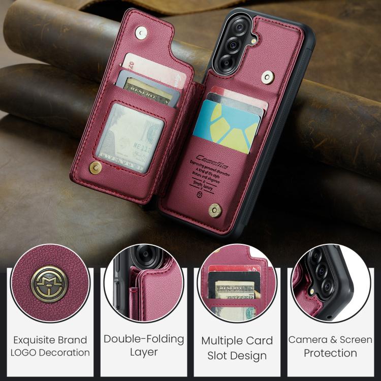 For Samsung Galaxy A17 CaseMe C22 Card Slots Holder RFID Anti-theft Phone Case