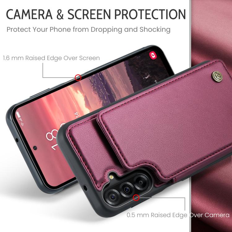 For Samsung Galaxy A17 CaseMe C22 Card Slots Holder RFID Anti-theft Phone Case
