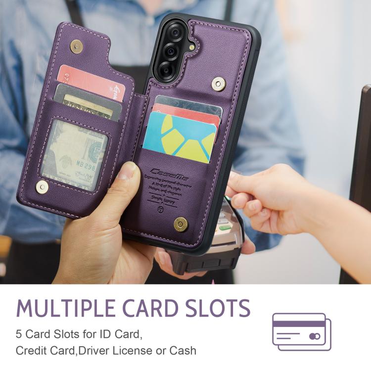 For Samsung Galaxy A17 CaseMe C22 Card Slots Holder RFID Anti-theft Phone Case