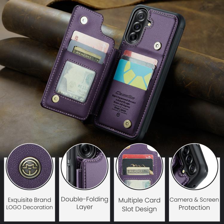 For Samsung Galaxy A17 CaseMe C22 Card Slots Holder RFID Anti-theft Phone Case