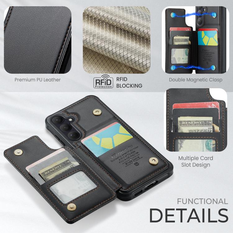 For Samsung Galaxy S26+ 5G CaseMe C22 Card Slots Holder RFID Anti-theft Phone Case