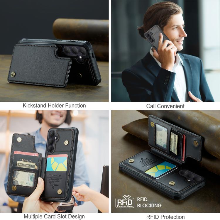 For Samsung Galaxy S26+ 5G CaseMe C22 Card Slots Holder RFID Anti-theft Phone Case