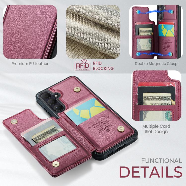 For Samsung Galaxy S26+ 5G CaseMe C22 Card Slots Holder RFID Anti-theft Phone Case