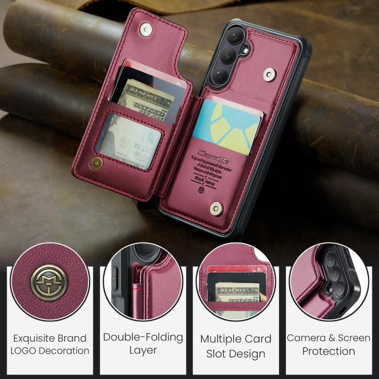 For Samsung Galaxy S26+ 5G CaseMe C22 Card Slots Holder RFID Anti-theft Phone Case
