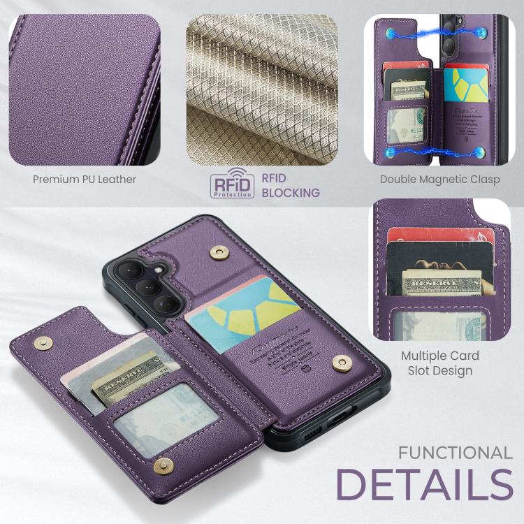 For Samsung Galaxy S26+ 5G CaseMe C22 Card Slots Holder RFID Anti-theft Phone Case