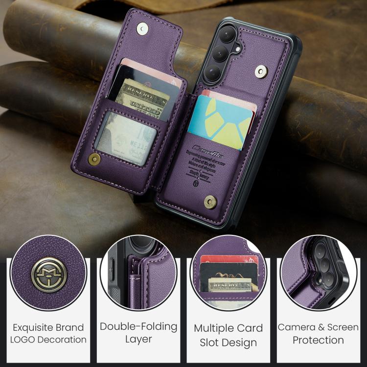 For Samsung Galaxy S26+ 5G CaseMe C22 Card Slots Holder RFID Anti-theft Phone Case