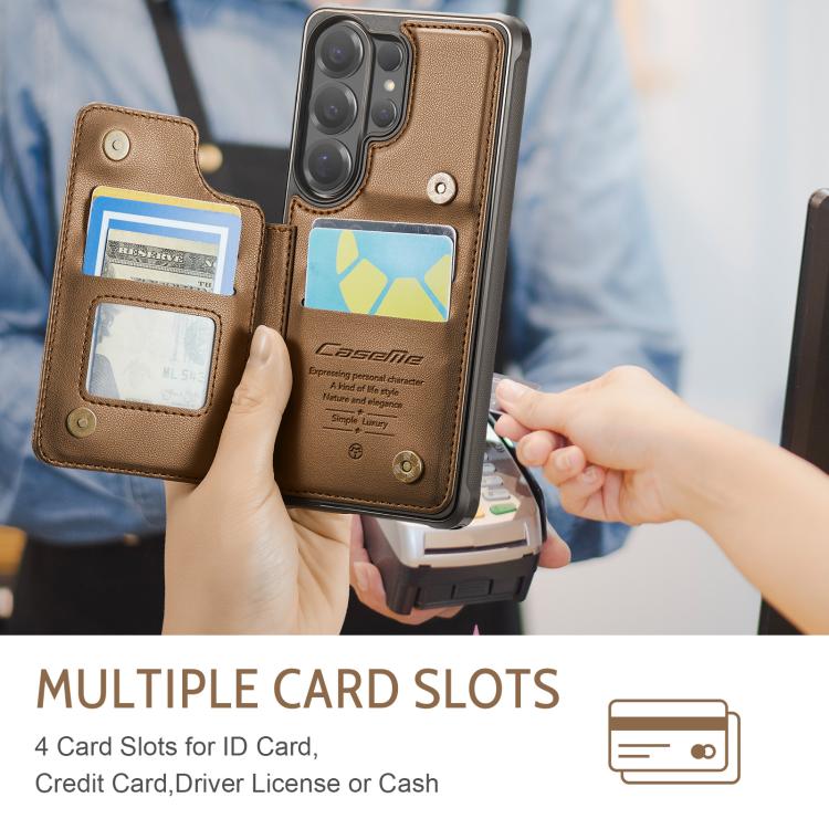 For Samsung Galaxy S26 Ultra 5G CaseMe C22 Card Slots Holder RFID Anti-theft Phone Case
