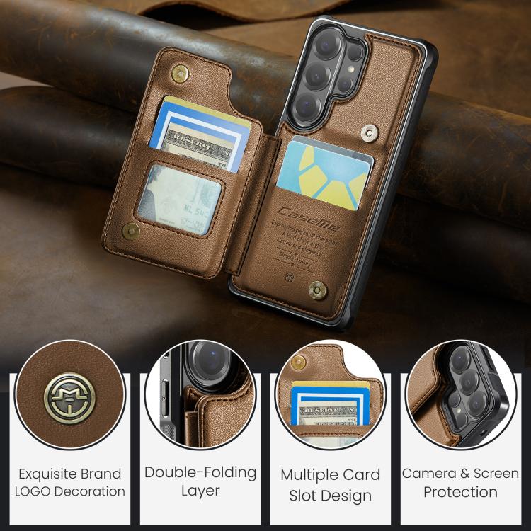 For Samsung Galaxy S26 Ultra 5G CaseMe C22 Card Slots Holder RFID Anti-theft Phone Case