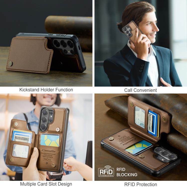 For Samsung Galaxy S26 Ultra 5G CaseMe C22 Card Slots Holder RFID Anti-theft Phone Case