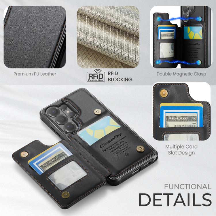 For Samsung Galaxy S26 Ultra 5G CaseMe C22 Card Slots Holder RFID Anti-theft Phone Case