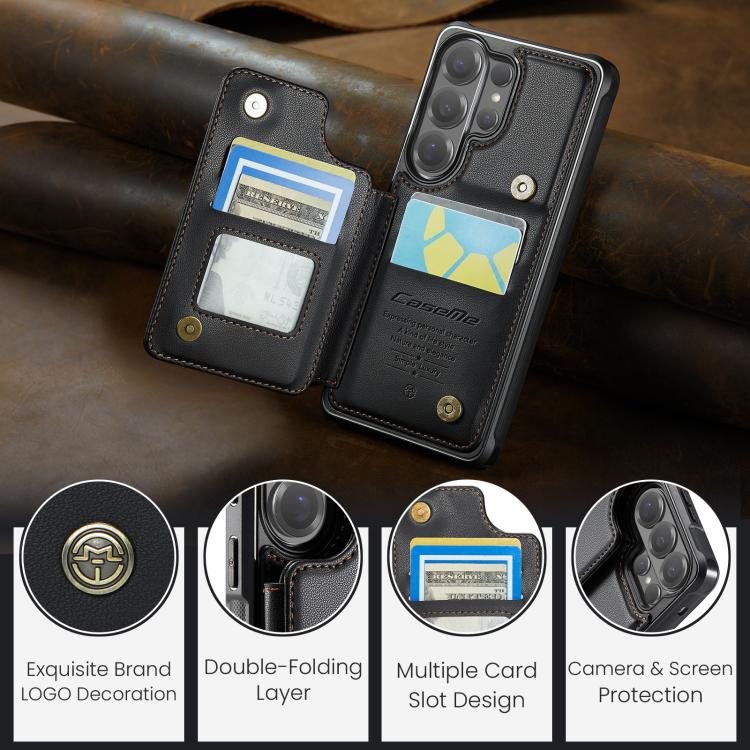 For Samsung Galaxy S26 Ultra 5G CaseMe C22 Card Slots Holder RFID Anti-theft Phone Case